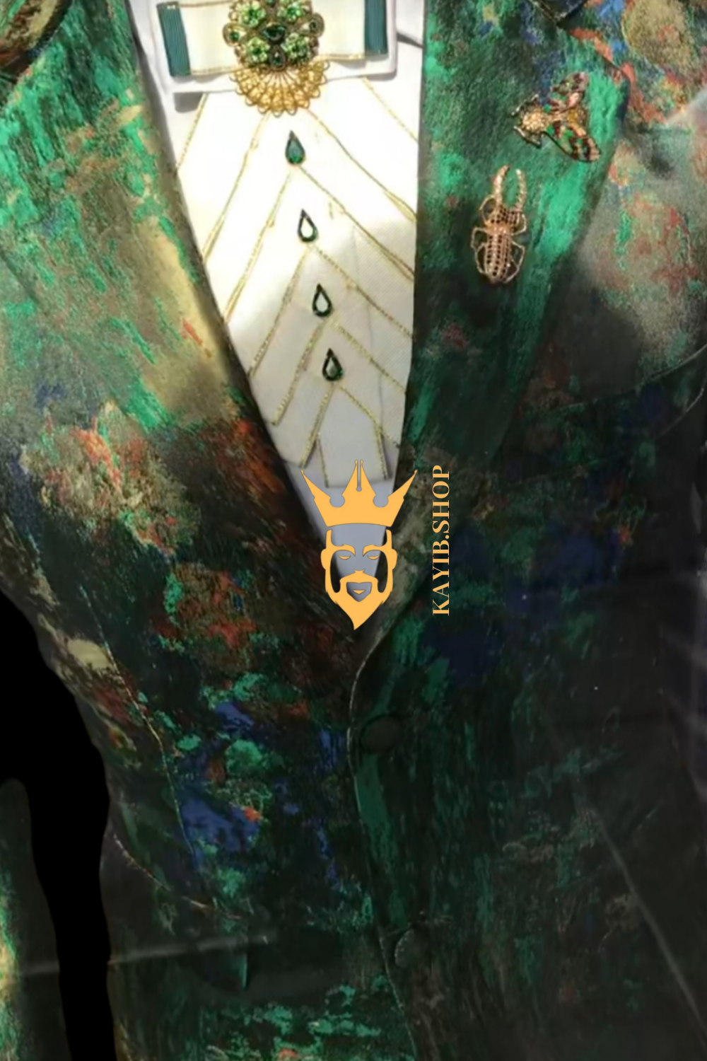 Mens Suit Premium 2 Pieces Rust / printed Mens Suit for Wedding, Engagement, Prom, Groom wear and Groomsmen Suits - kayibstrore