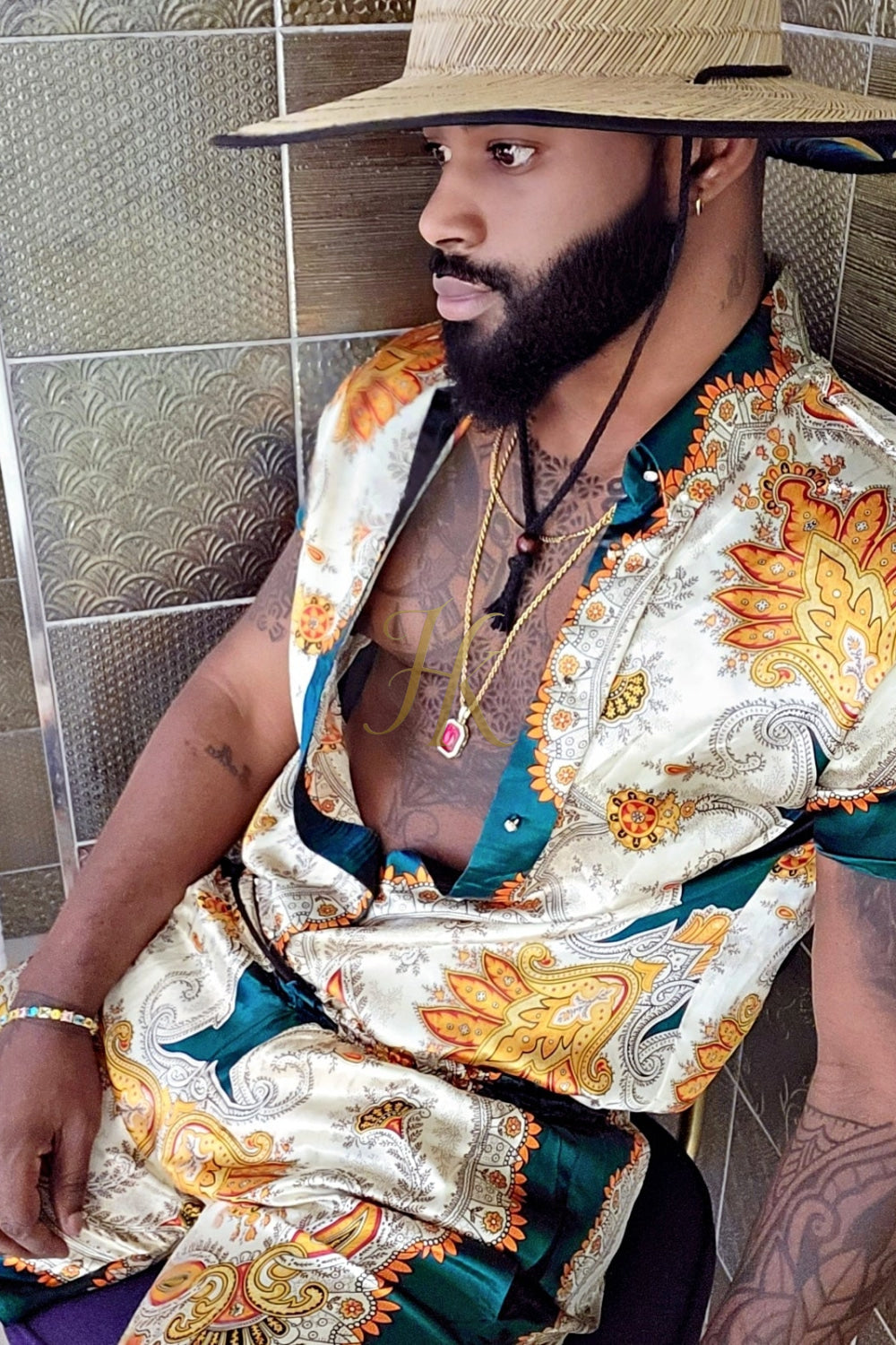 Luxury Barocco Silk Set Outfit - Elevate Your Style with Pure Elegance - Personalized Fit Guaranteed - kayibstrore