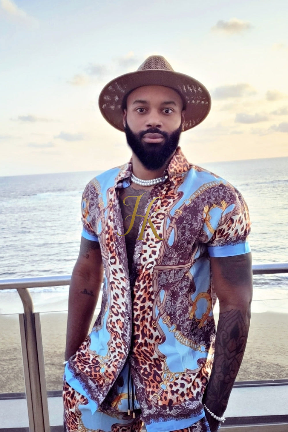 Summer Barocco Silk Set - Elevate Your Wardrobe with Unique Barocco Print - Indulge in Luxury and Personalized Fit - kayibstrore
