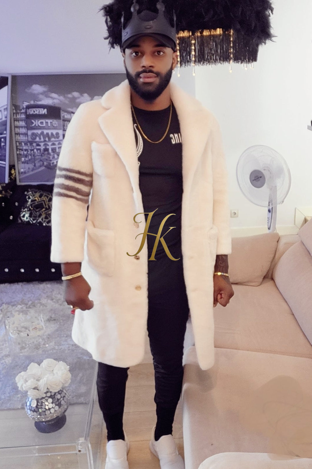 Elevate Winter Style: Fuzzy Fleece Lapel Long Cardigan Coat for Men - kayibstrore
