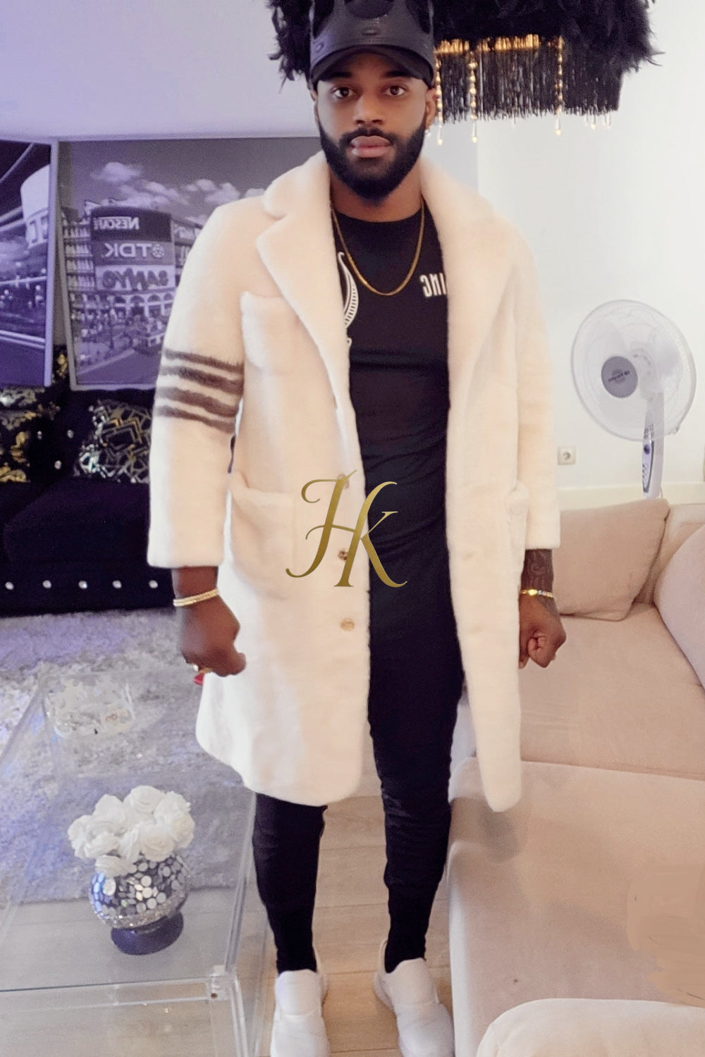 Elevate Winter Style: Fuzzy Fleece Lapel Long Cardigan Coat for Men - kayibstrore
