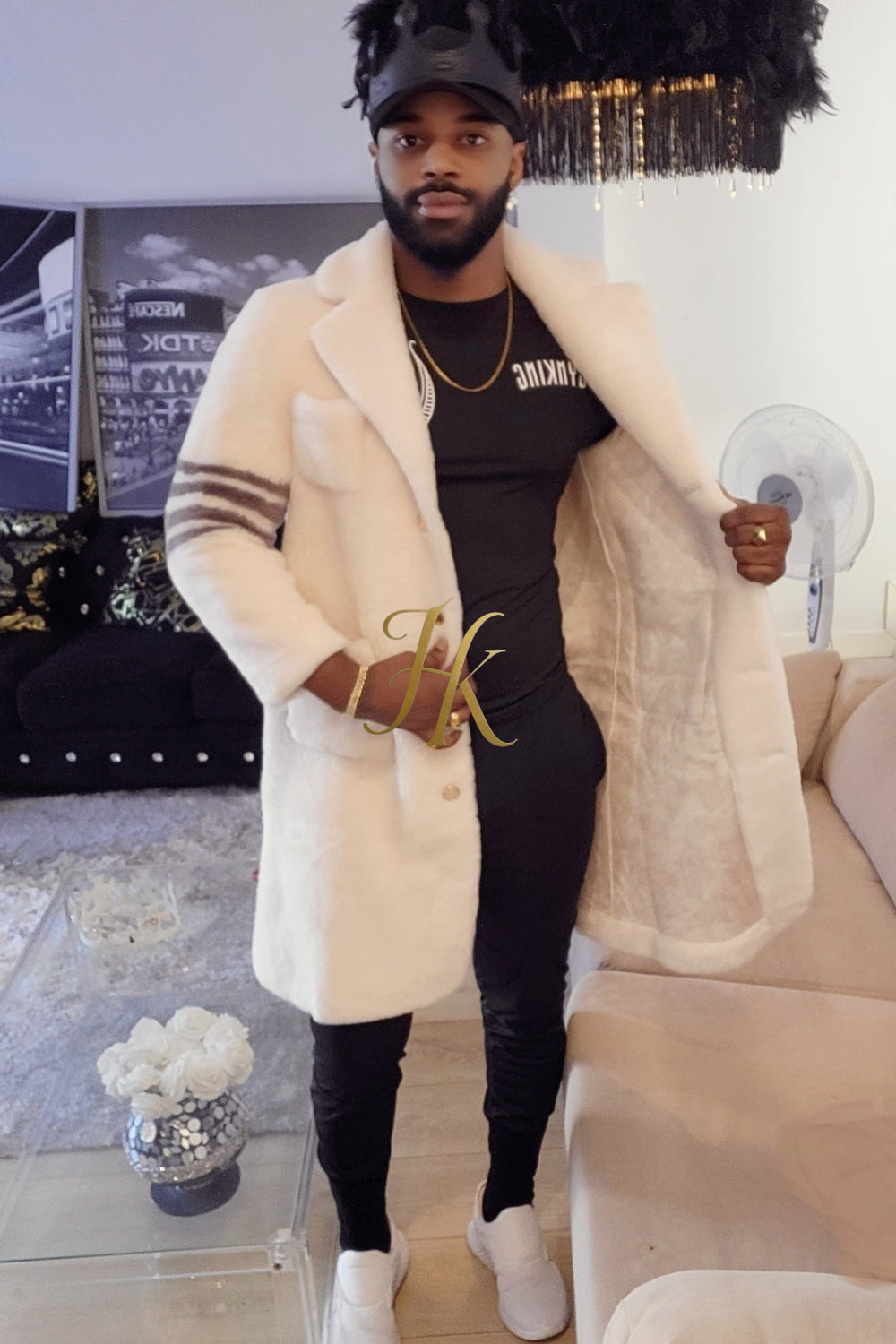 Elevate Winter Style: Fuzzy Fleece Lapel Long Cardigan Coat for Men - kayibstrore