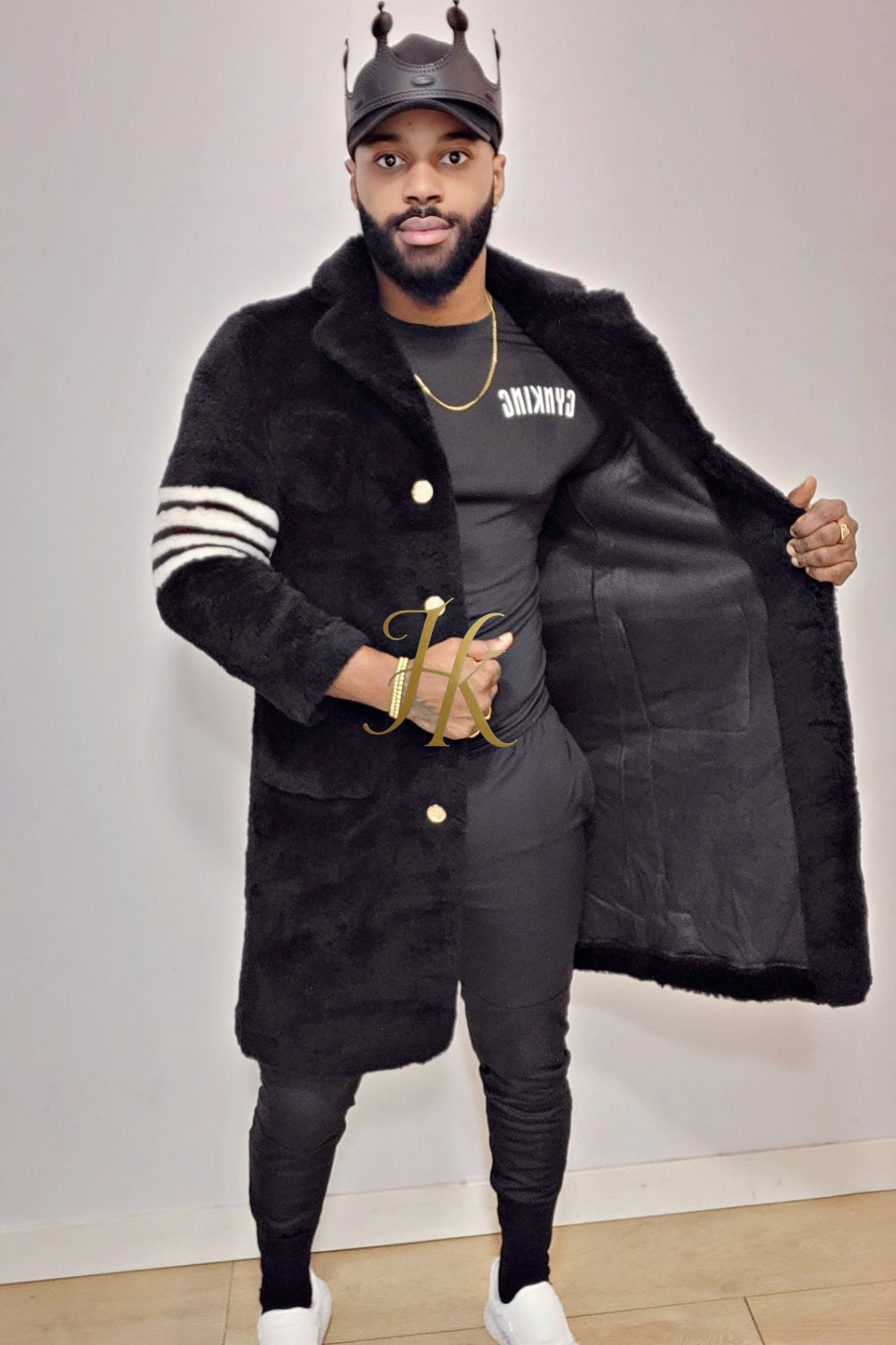 Ultimate Warmth and Style: Wool Fur Designer Cardigan Coat for Men - kayibstrore