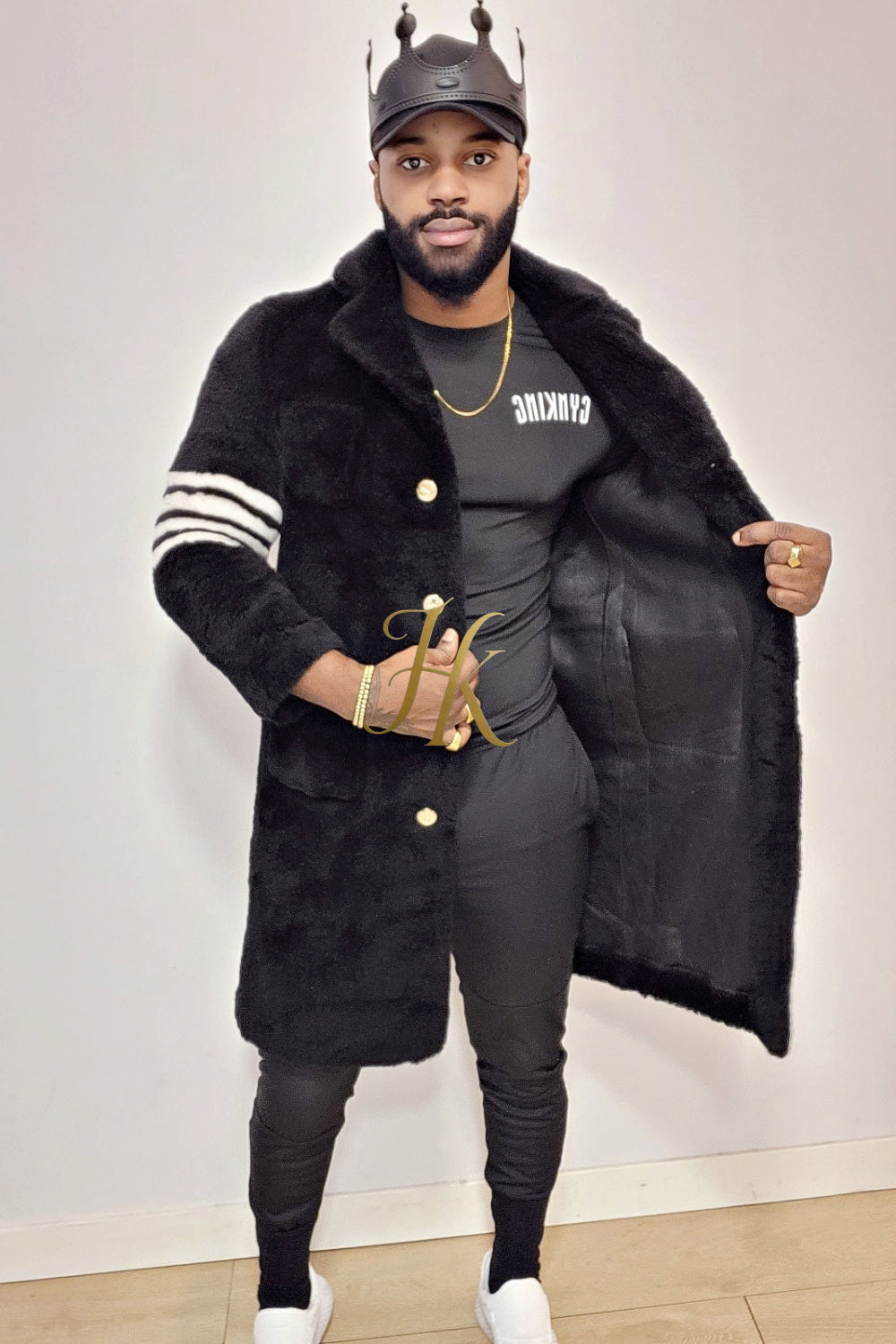 Ultimate Warmth and Style: Wool Fur Designer Cardigan Coat for Men - kayibstrore
