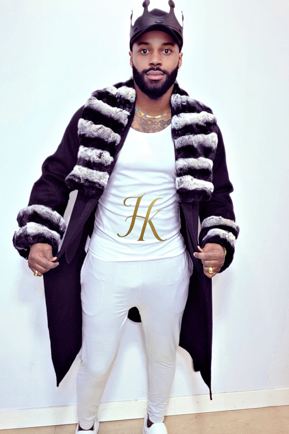 Handmade Premium Cashmere & 100% wool Real Fur Coats: Men's & Women's cashmere Jackets with Rex Rabbit Fur Collar | 100% Cashmere Winter Elegance" - kayibstrore