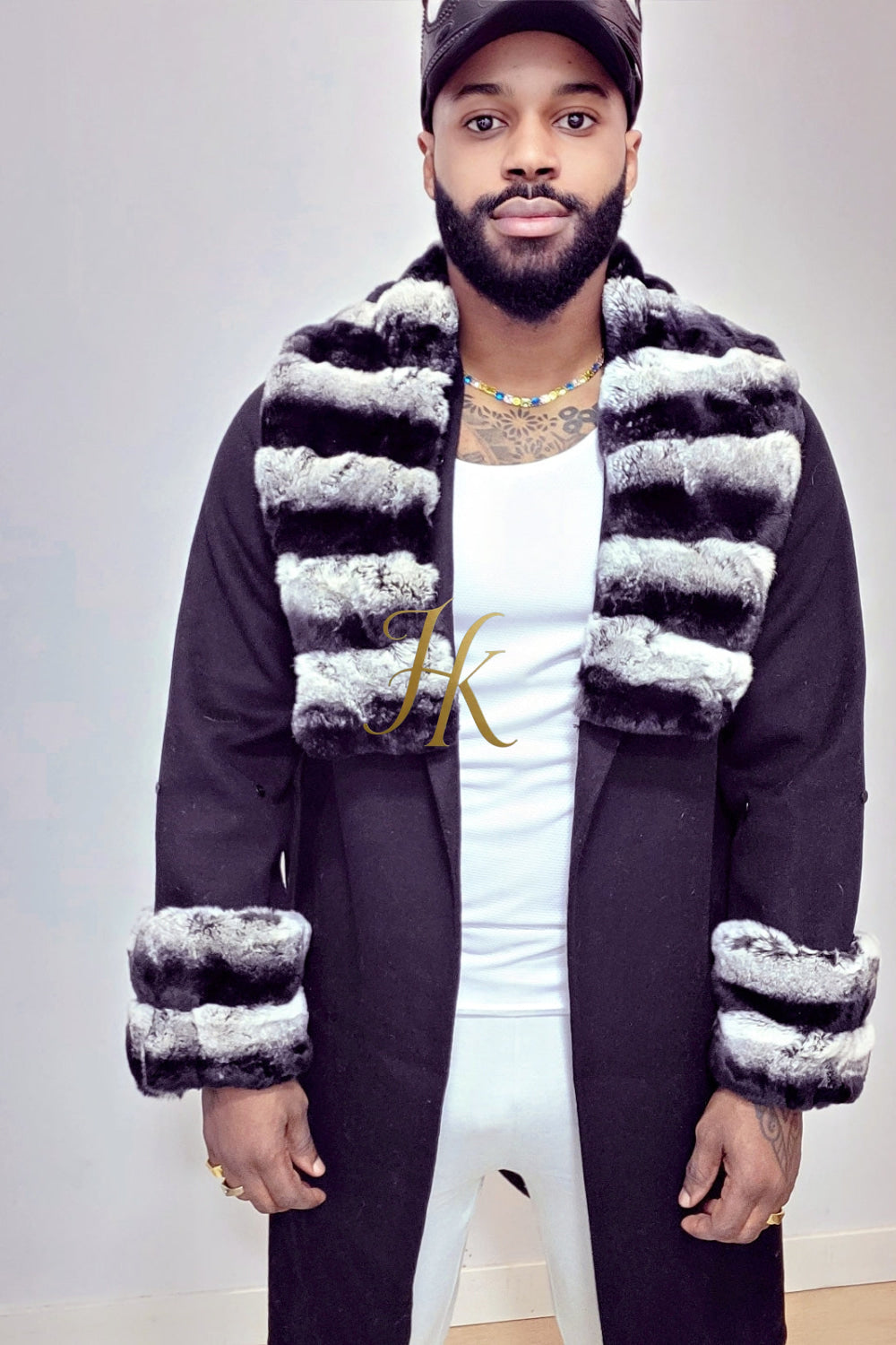 Handmade Premium Cashmere & 100% wool Real Fur Coats: Men's & Women's cashmere Jackets with Rex Rabbit Fur Collar | 100% Cashmere Winter Elegance" - kayibstrore