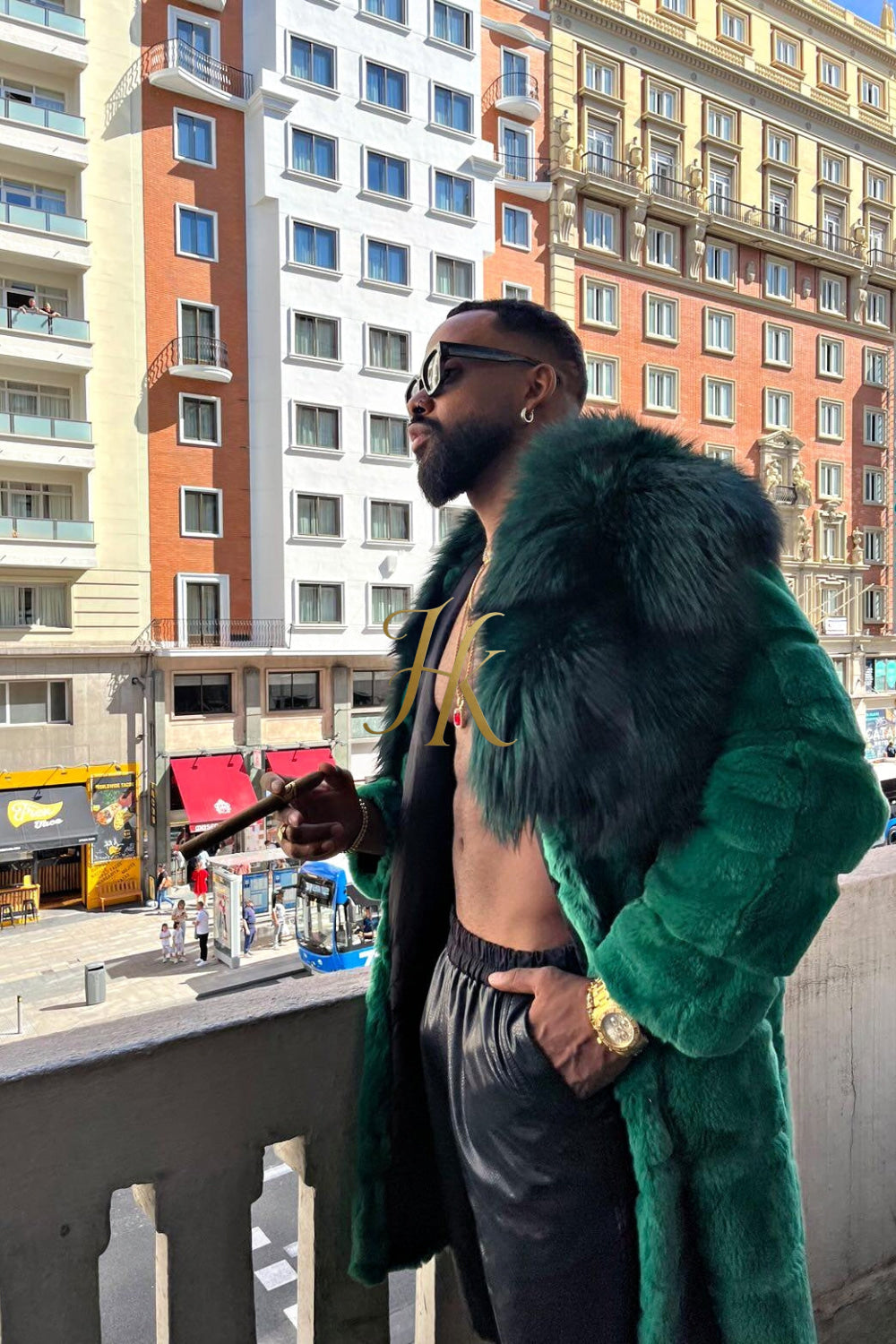 Handmade Luxury Winter Men's Rex Rabbit Fur Coat with Super Large Raccoon Collar - Premium Fashion Outerwear - kayibstrore