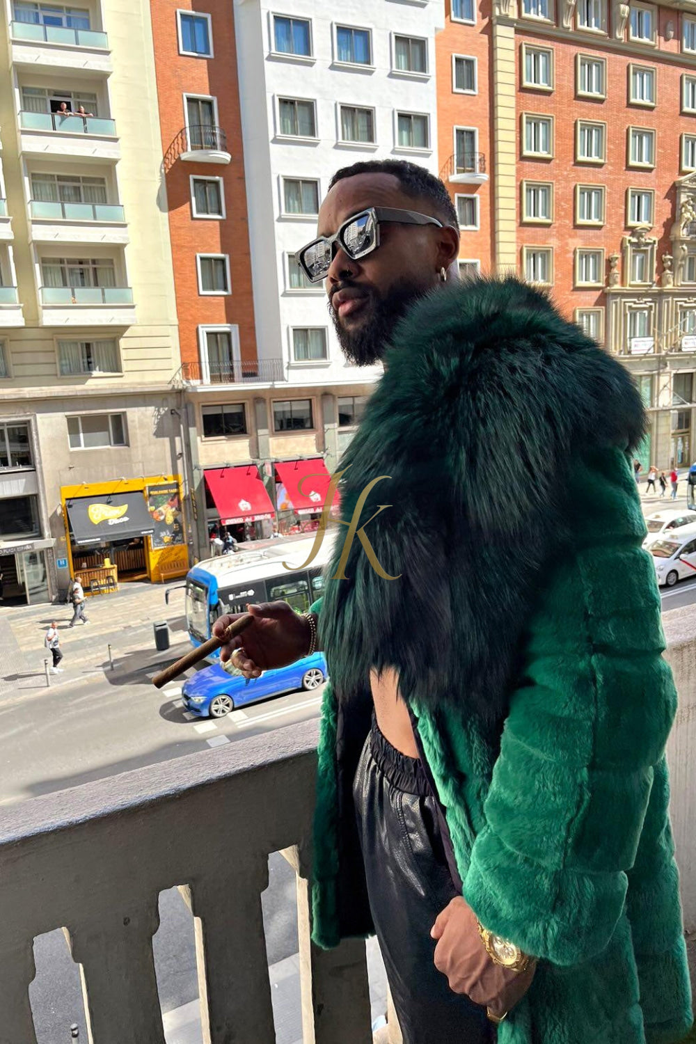 Handmade Luxury Winter Men's Rex Rabbit Fur Coat with Super Large Raccoon Collar - Premium Fashion Outerwear - kayibstrore