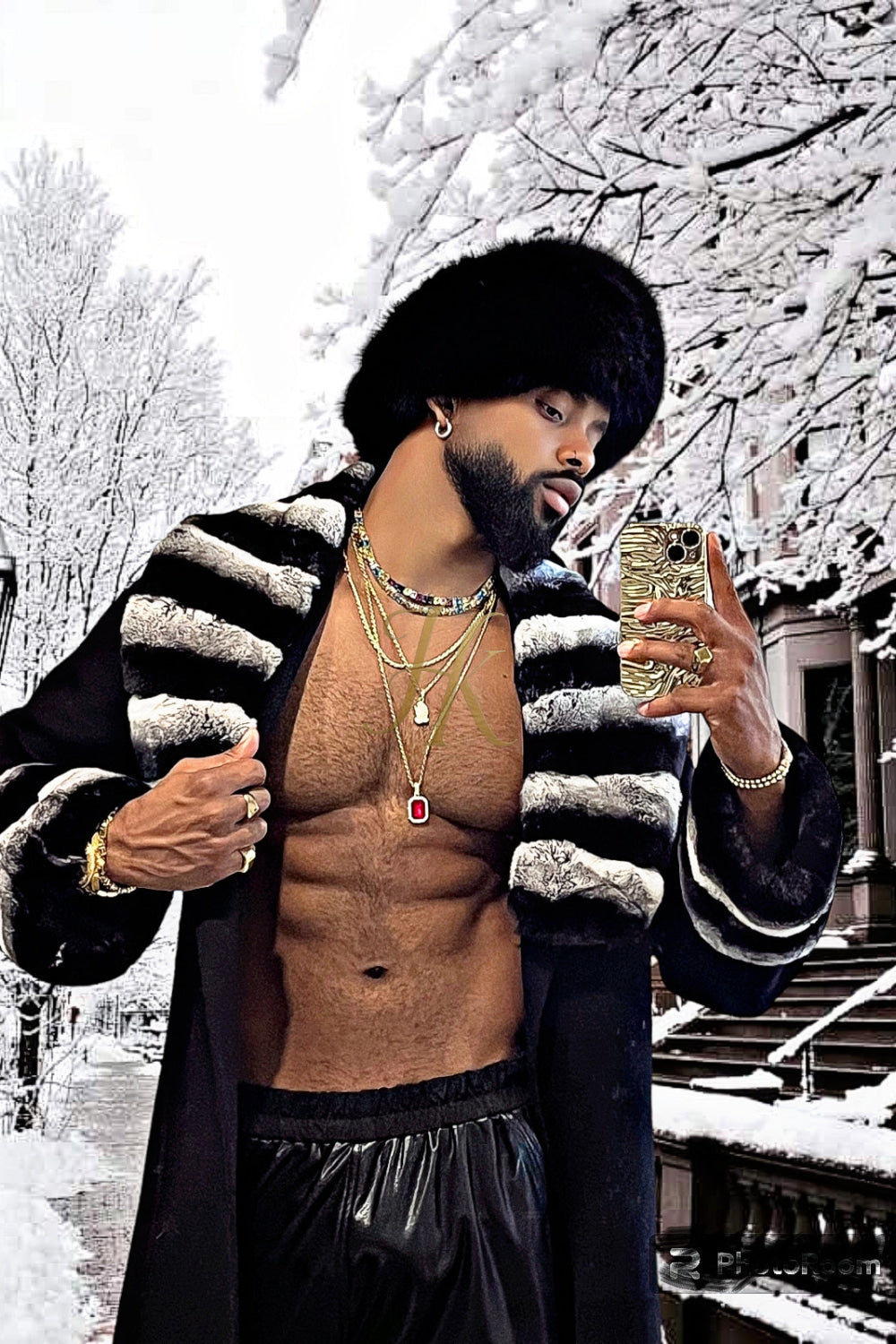 Handmade Premium Cashmere & 100% wool Real Fur Coats: Men's & Women's cashmere Jackets with Rex Rabbit Fur Collar | 100% Cashmere Winter Elegance" - kayibstrore