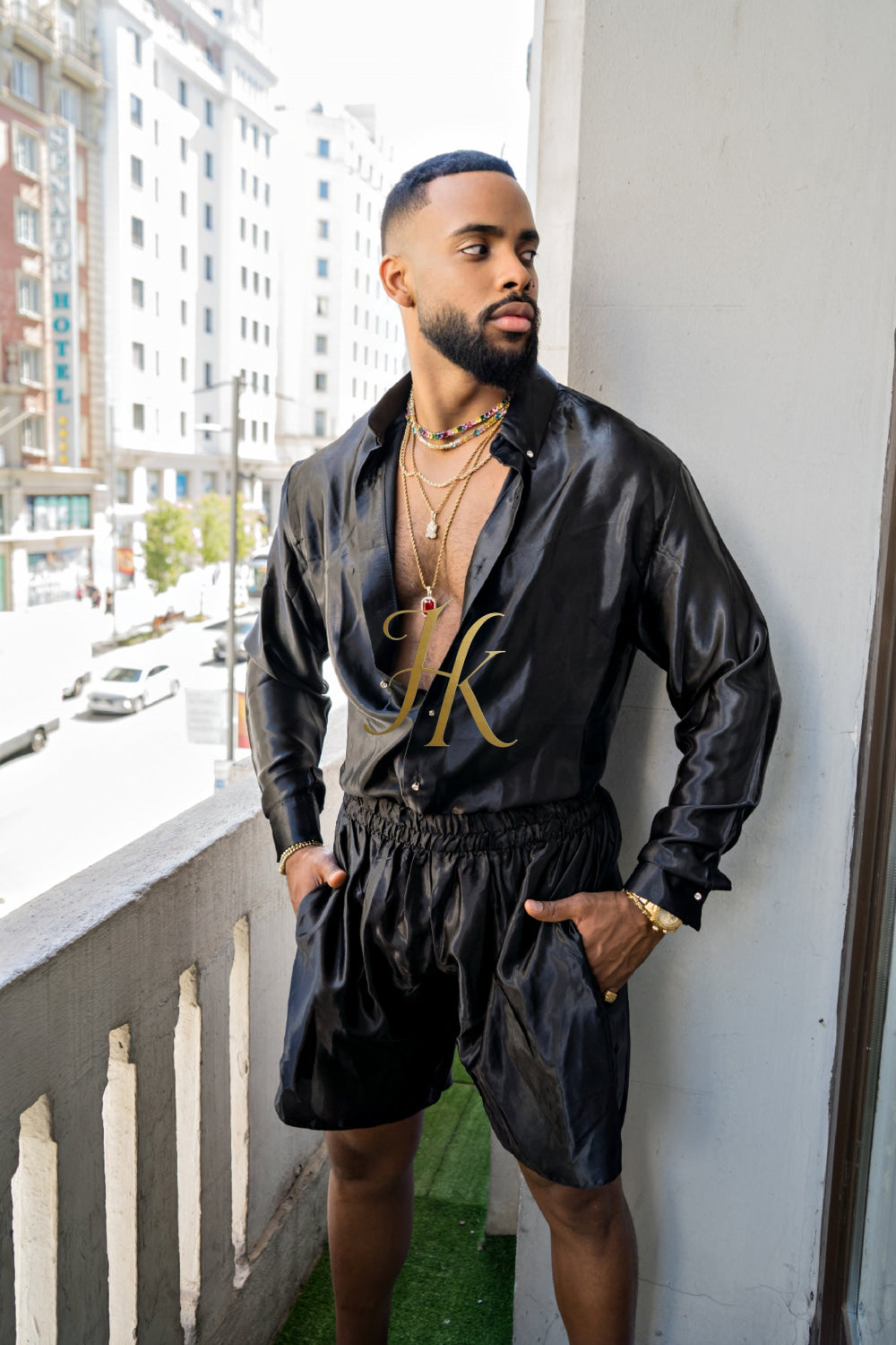 Men's Apparel Silk Shirt Set - Elevate Your Style with Pure Luxury - Hand-Sewn for Impeccable Quality - kayibstrore