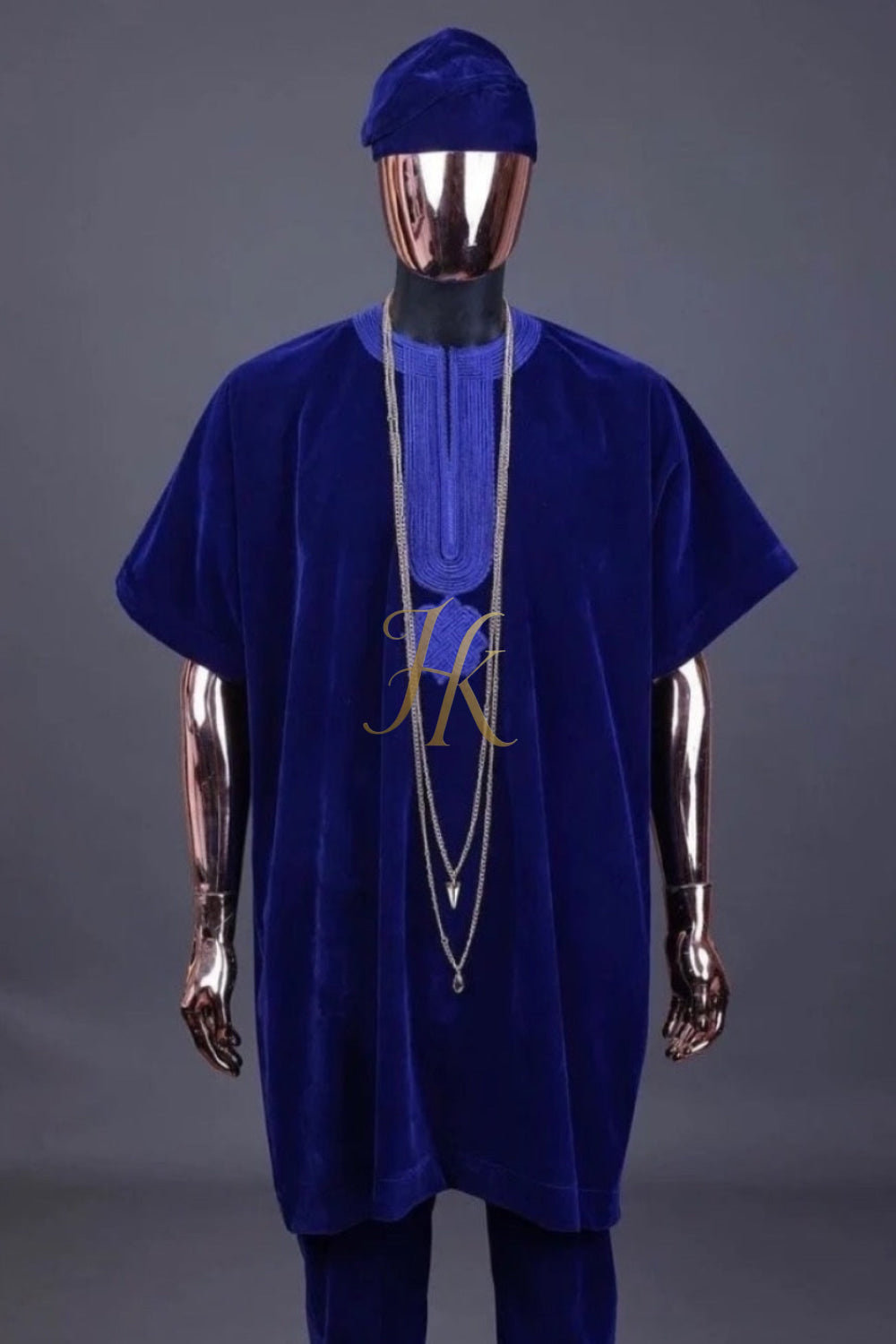 Dashiki Inspired Men's Velvet Kaftan Set | African Wedding Wear & Ethnic Clothing - kayibstrore