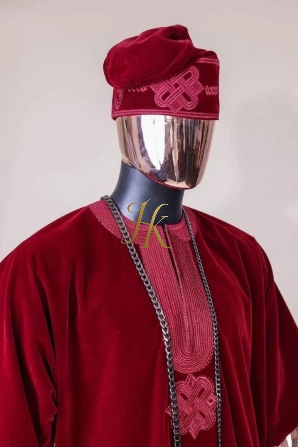 Regal Men's Dashiki Velvet Set | African Kaftan Shirt & Pants Ensemble - kayibstrore