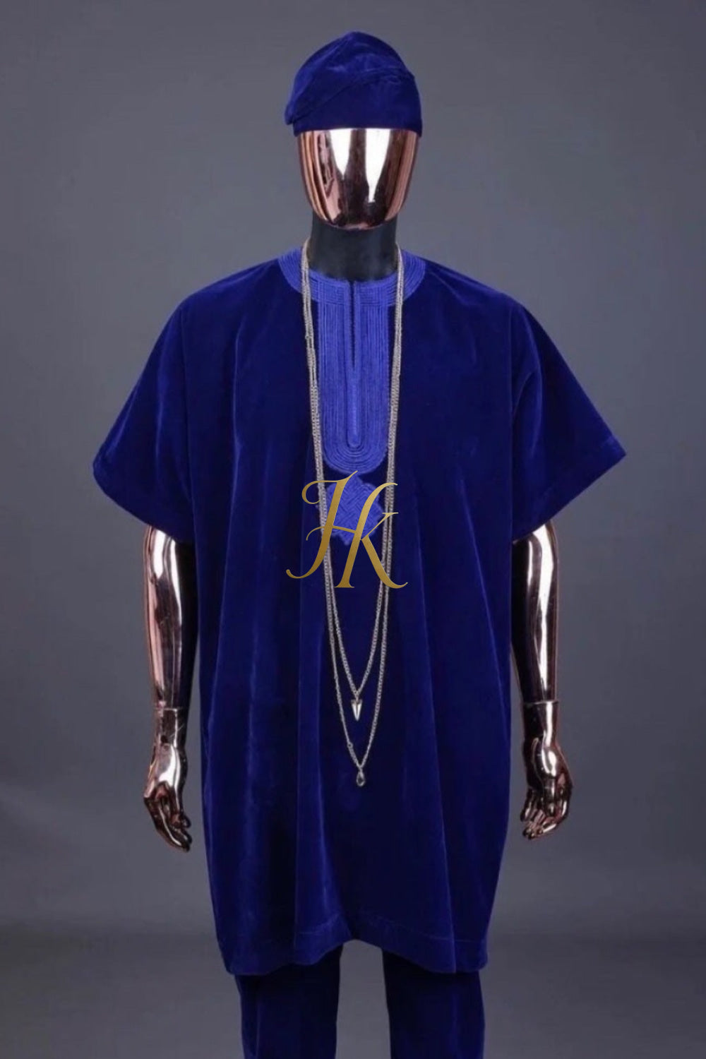 Dashiki Inspired Men's Velvet Kaftan Set | African Wedding Wear & Ethnic Clothing - kayibstrore
