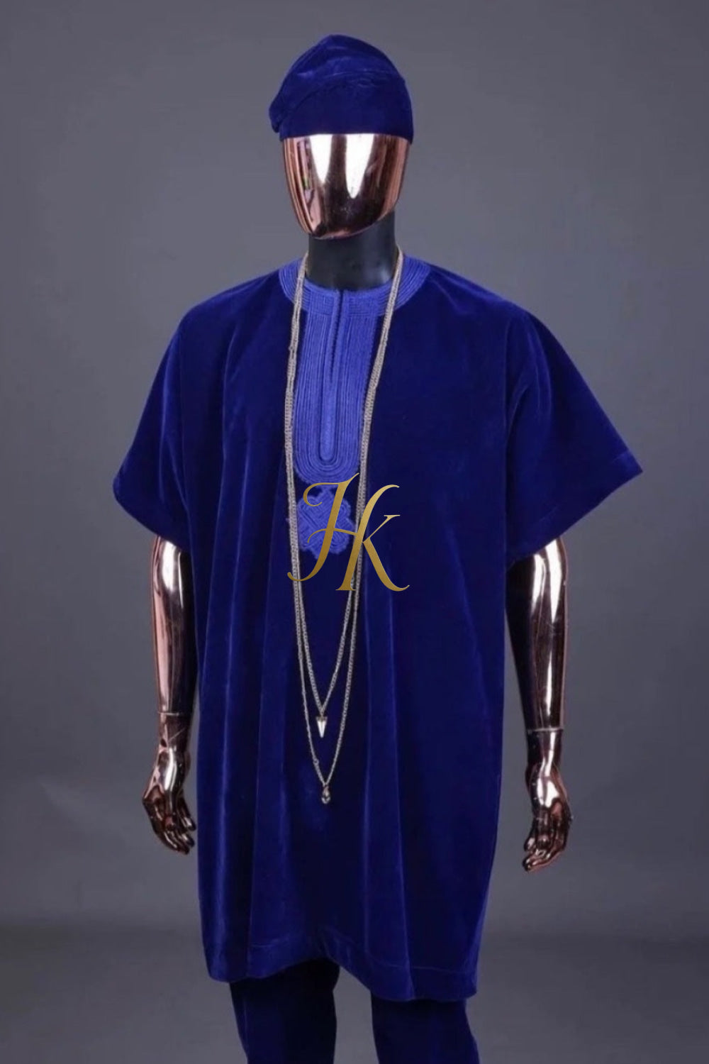 Dashiki Inspired Men's Velvet Kaftan Set | African Wedding Wear & Ethnic Clothing - kayibstrore
