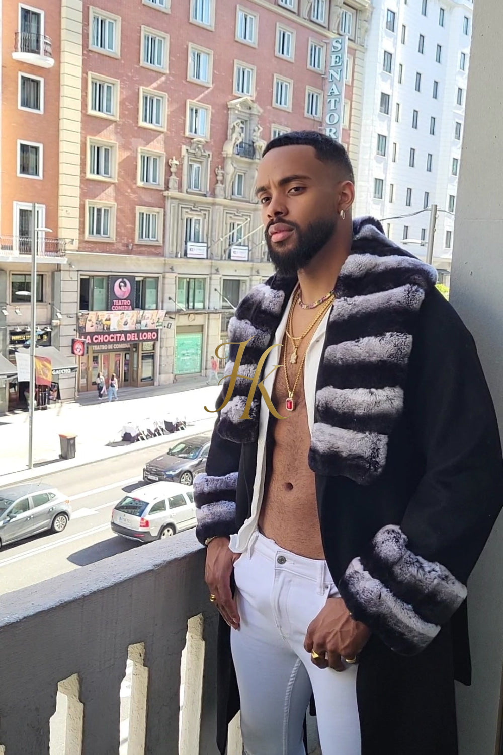 Luxury Handmade Premium Cashmere & 100% wool Real Fur Coats: Men's & Women's cashmere Jackets with Rex Rabbit Fur Collar |  100% Cashmere Winter Elegance" - kayibstrore