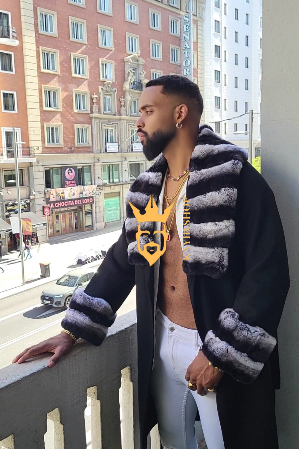 Winter Luxury Handmade Premium Cashmere & wool Real Fur Coats with Rex Rabbit Fur Colllar - kayibstrore