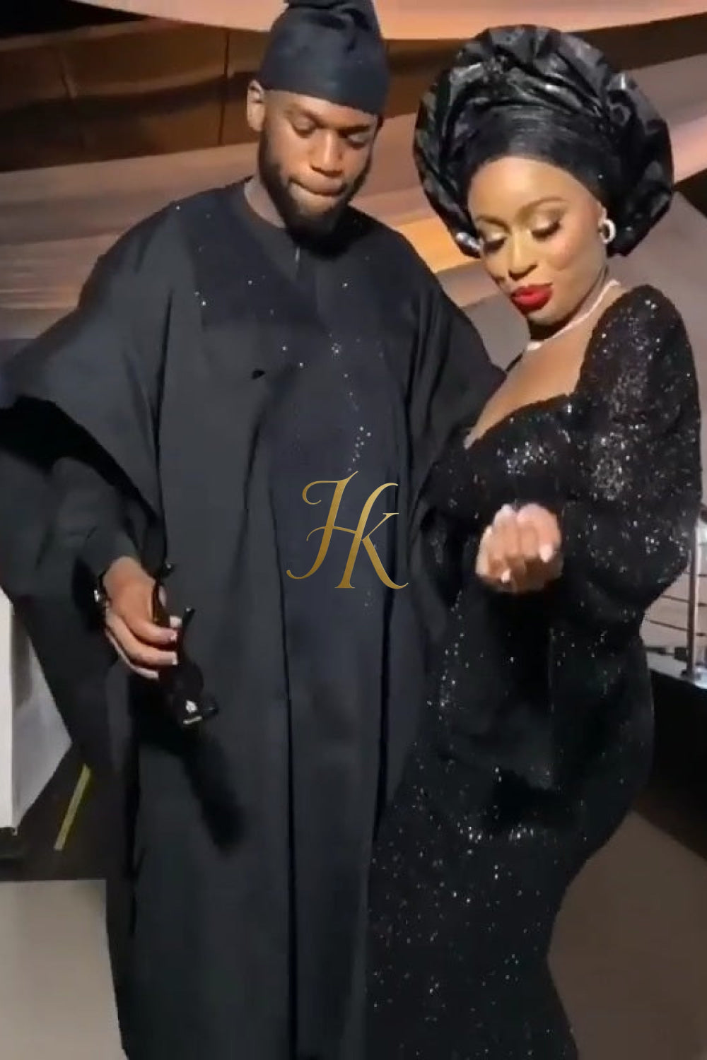 Yoruba Majesty: 3-Piece Men's African Dress Set in Regal Black - kayibstrore
