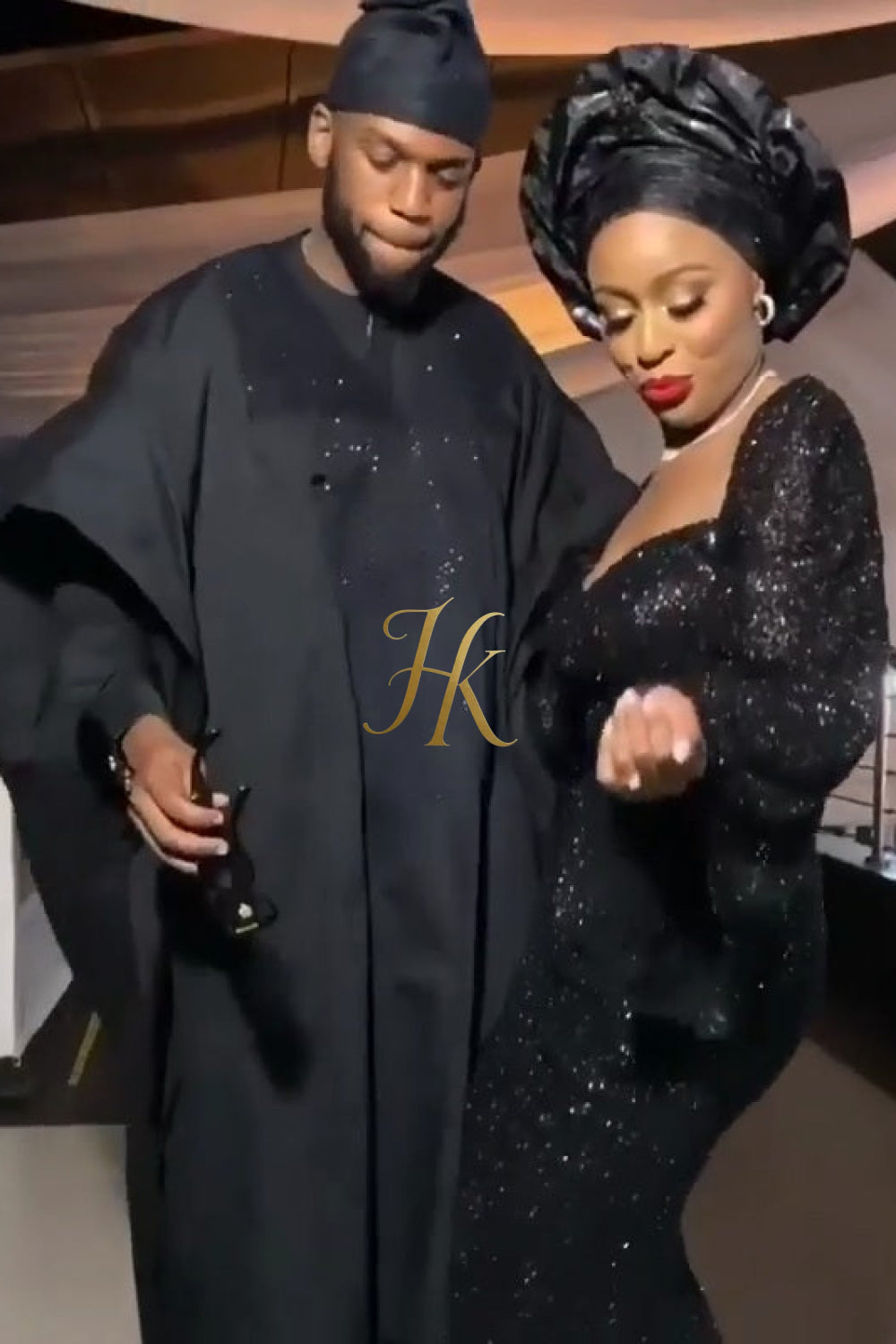 Yoruba Majesty: 3-Piece Men's African Dress Set in Regal Black - kayibstrore