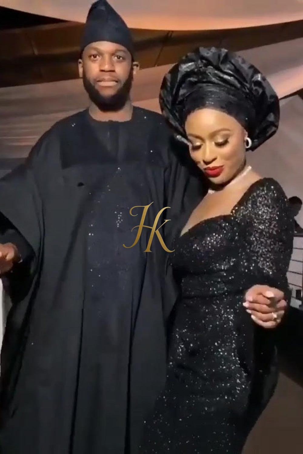 Yoruba Majesty: 3-Piece Men's African Dress Set in Regal Black - kayibstrore
