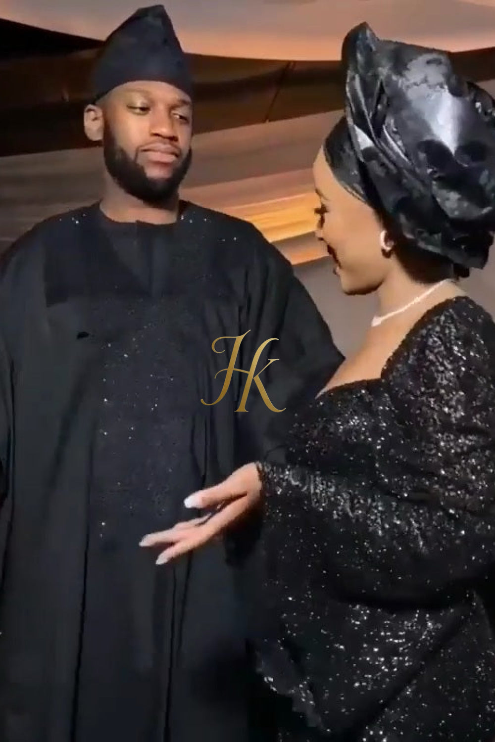Yoruba Majesty: 3-Piece Men's African Dress Set in Regal Black - kayibstrore