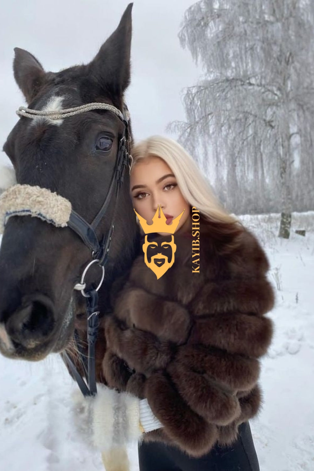 Winter Luxury Raccoon Fur Short Coat - Stay Stylish and Warm with Oversized Sleeves - 100% Real Fur Luxury - kayibstrore