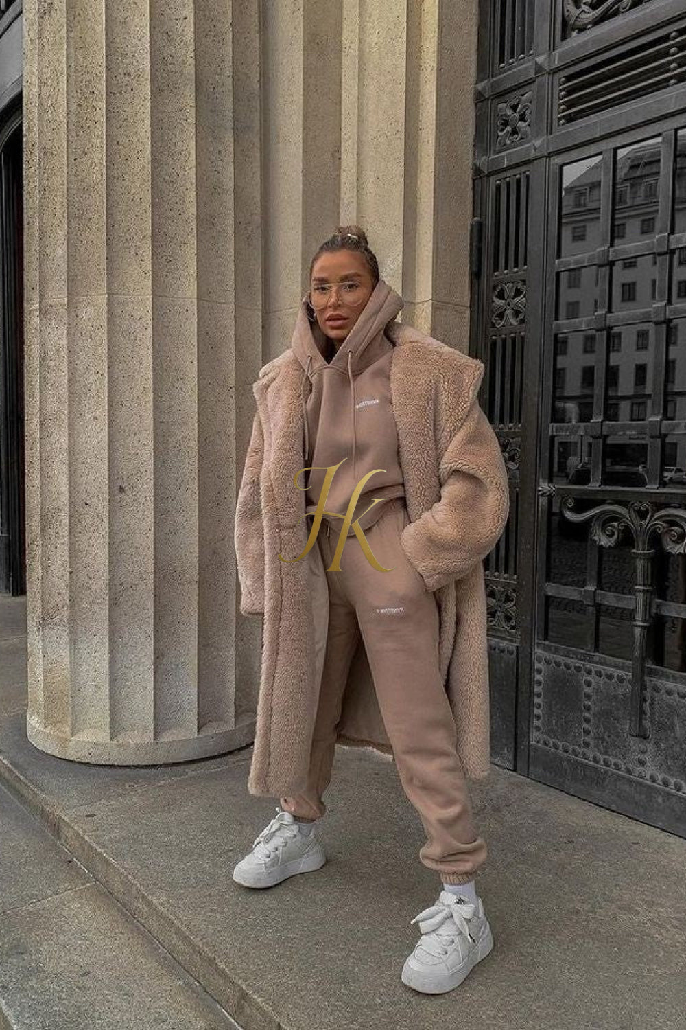 Luxury Teddy genuine wool sheepskin Luxury Coat - Stay Warm and Stylish in this Ethically Produced Fur Coat couple goals - kayibstrore