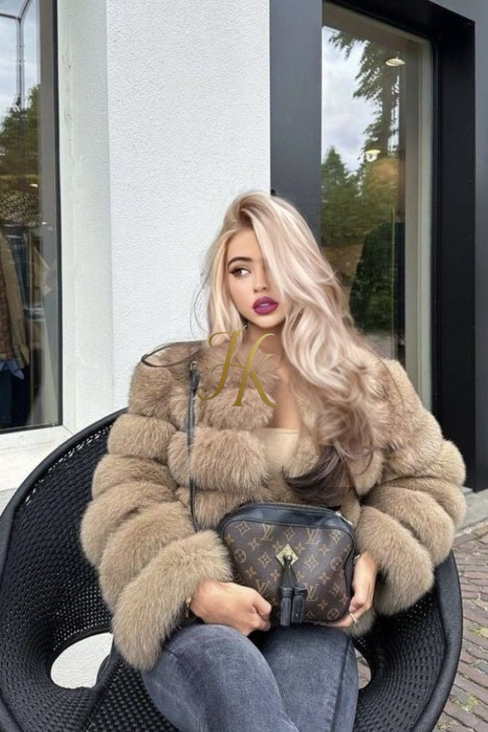 Winter Luxury Raccoon Fur Short Coat - Stay Stylish and Warm with Oversized Sleeves - 100% Real Fur Luxury - kayibstrore