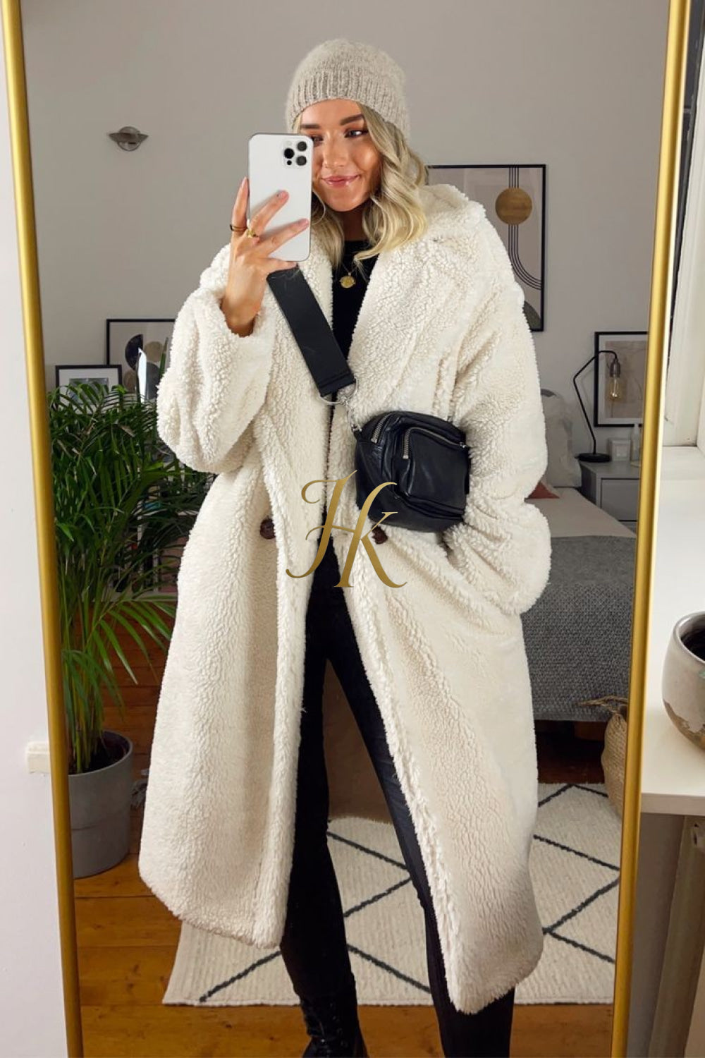 Luxury Teddy genuine wool sheepskin Luxury Coat - Stay Warm and Stylish in this Ethically Produced Fur Coat couple goals - kayibstrore