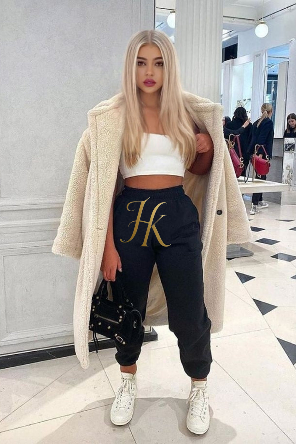 Luxury Teddy genuine wool sheepskin Luxury Coat - Stay Warm and Stylish in this Ethically Produced Fur Coat couple goals - kayibstrore
