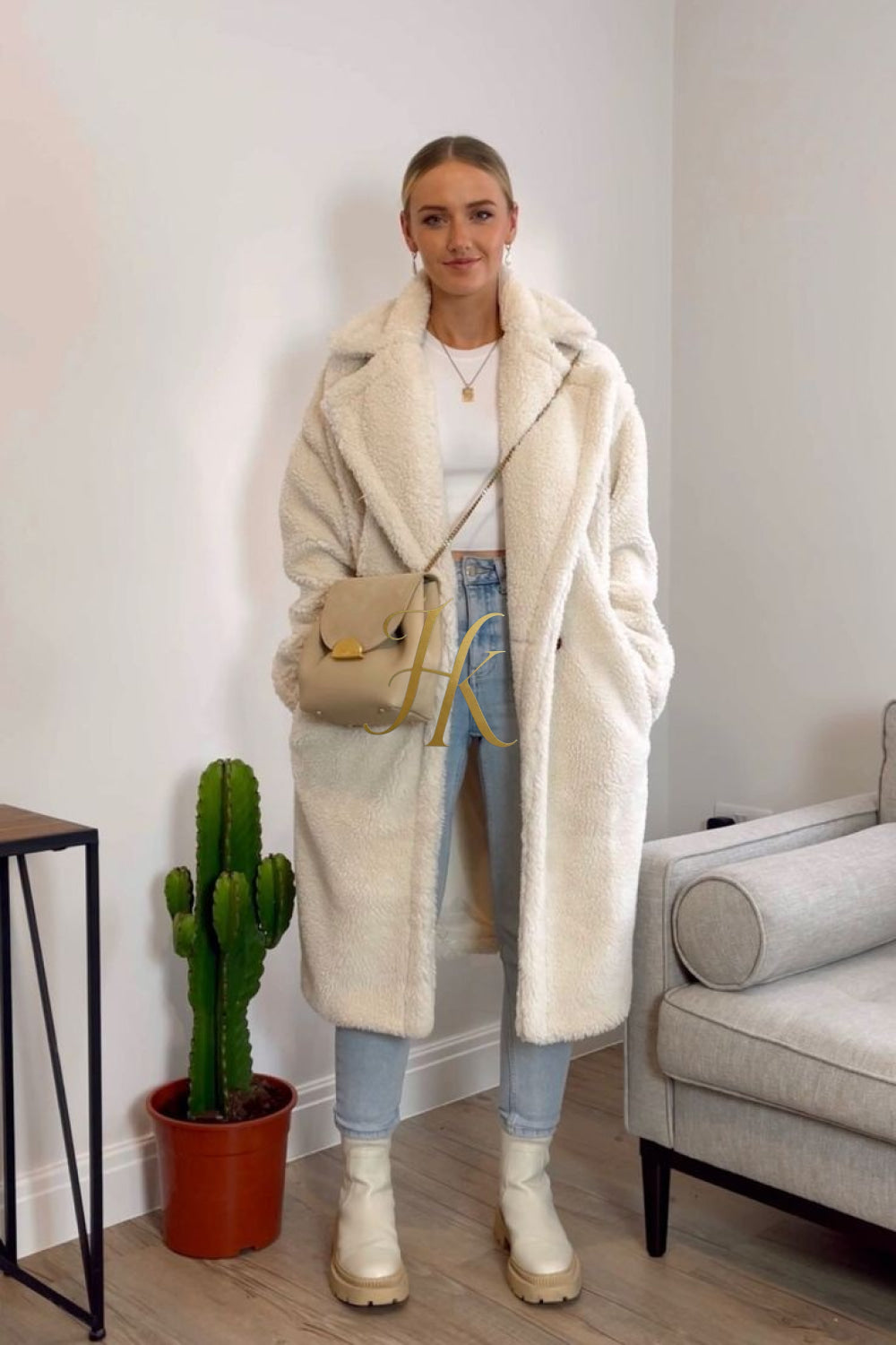 Luxury Teddy genuine wool sheepskin Luxury Coat - Stay Warm and Stylish in this Ethically Produced Fur Coat couple goals - kayibstrore