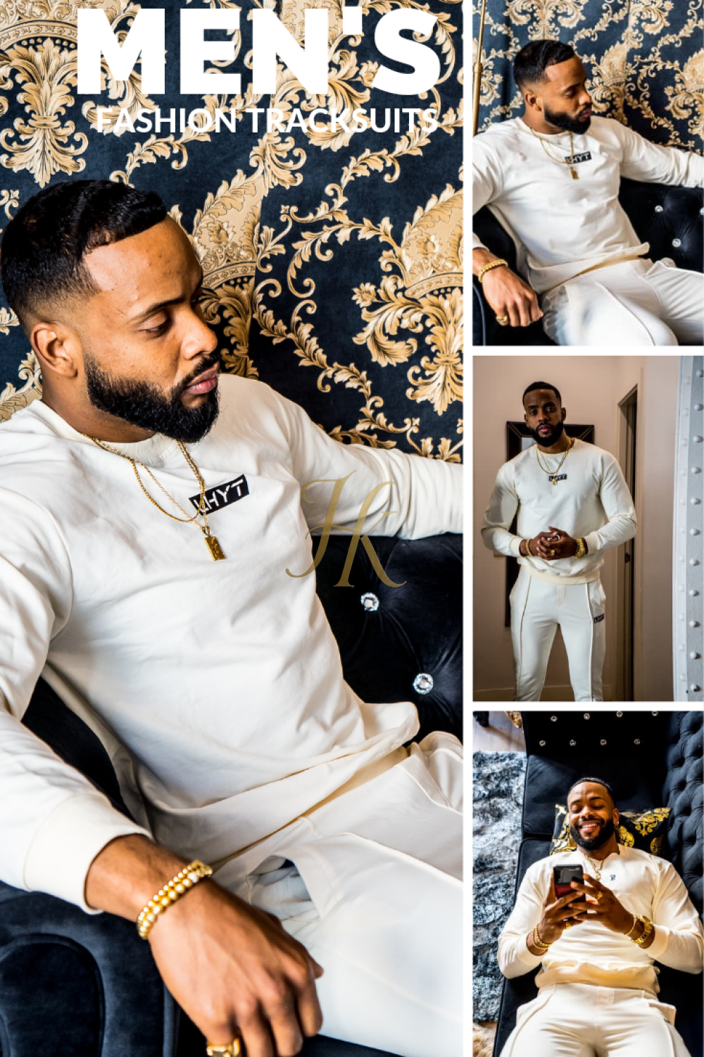 Fashion Mens Sportwear Tracksuits Sets Top & Bottoms