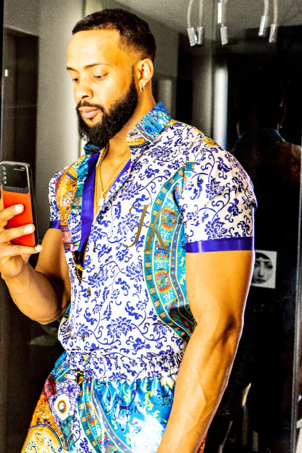 Mens Satin Silk Set 2Pcs