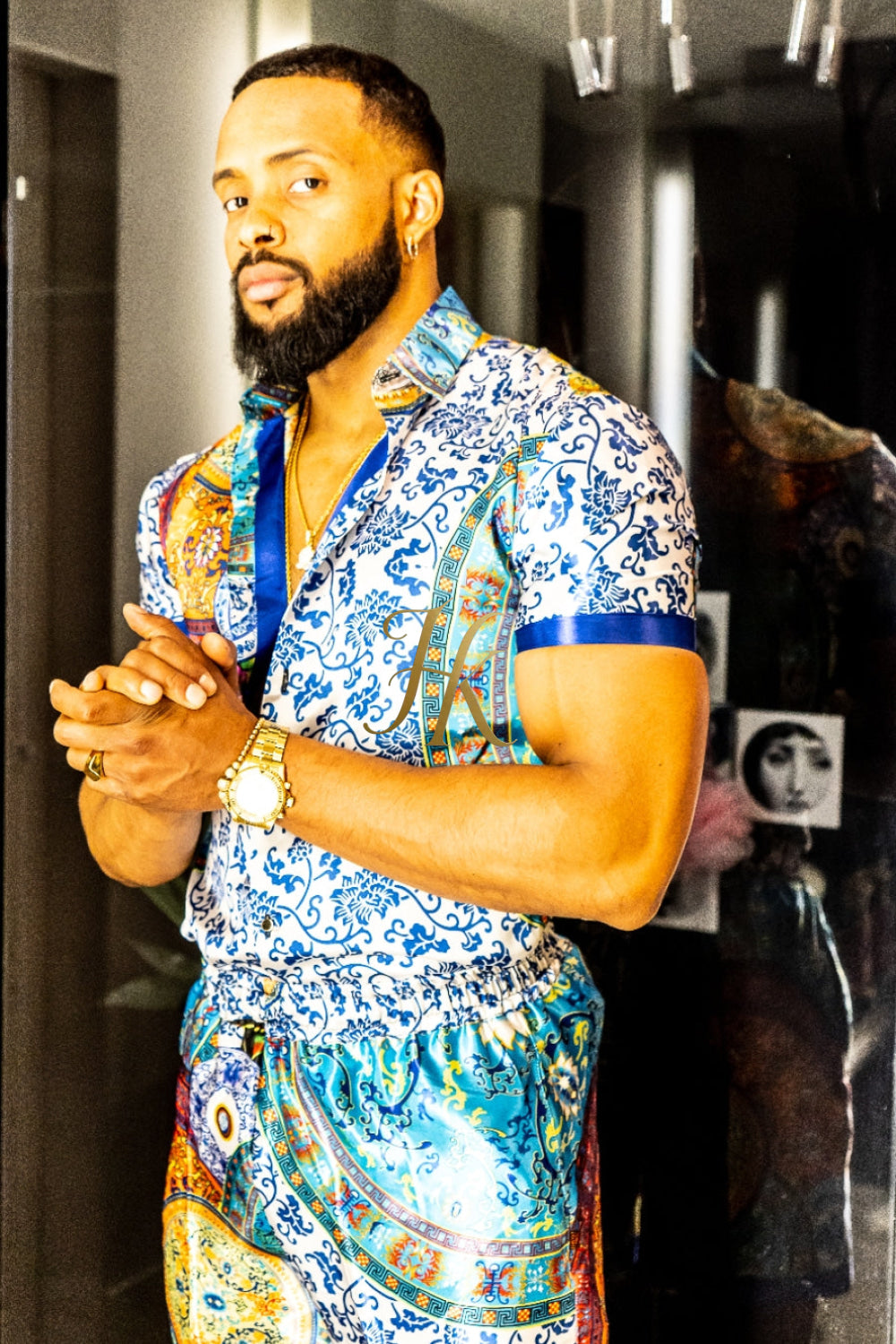 Mens Satin Silk Set 2Pcs