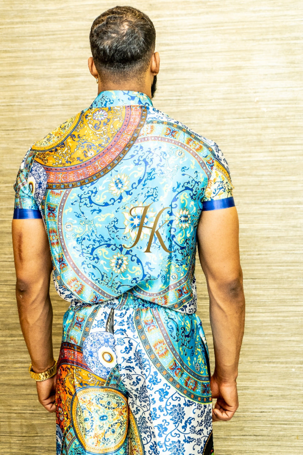 Mens Satin Silk Set 2Pcs