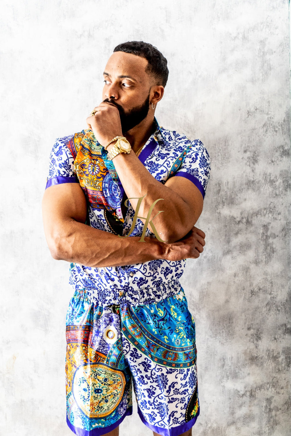 Mens Satin Silk Set 2Pcs