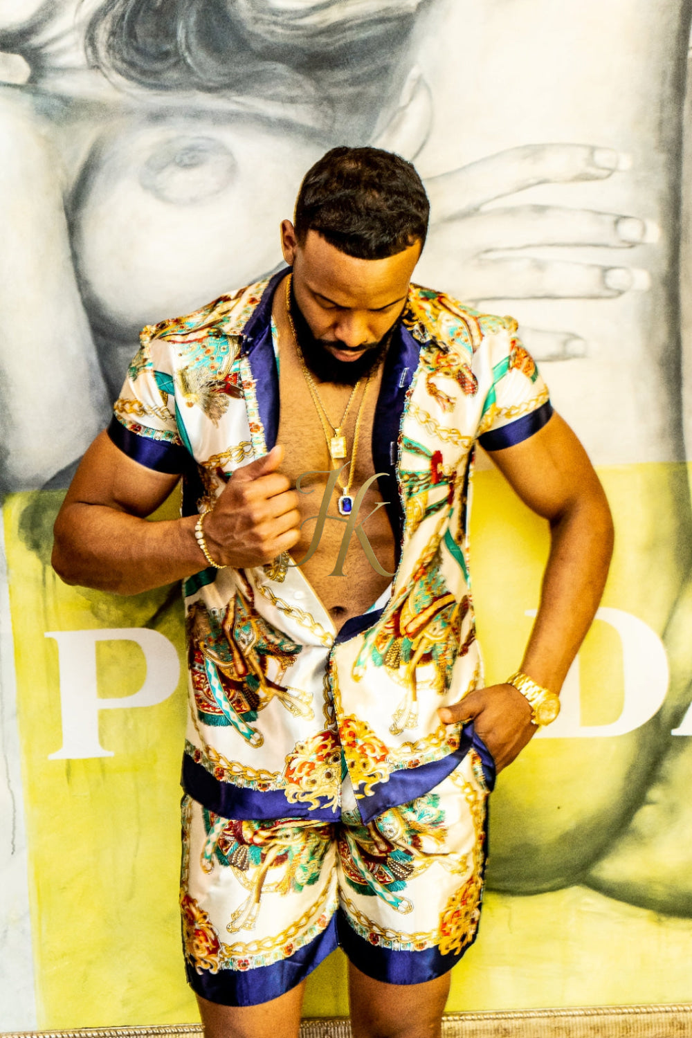 Designer Barocco Silk Set