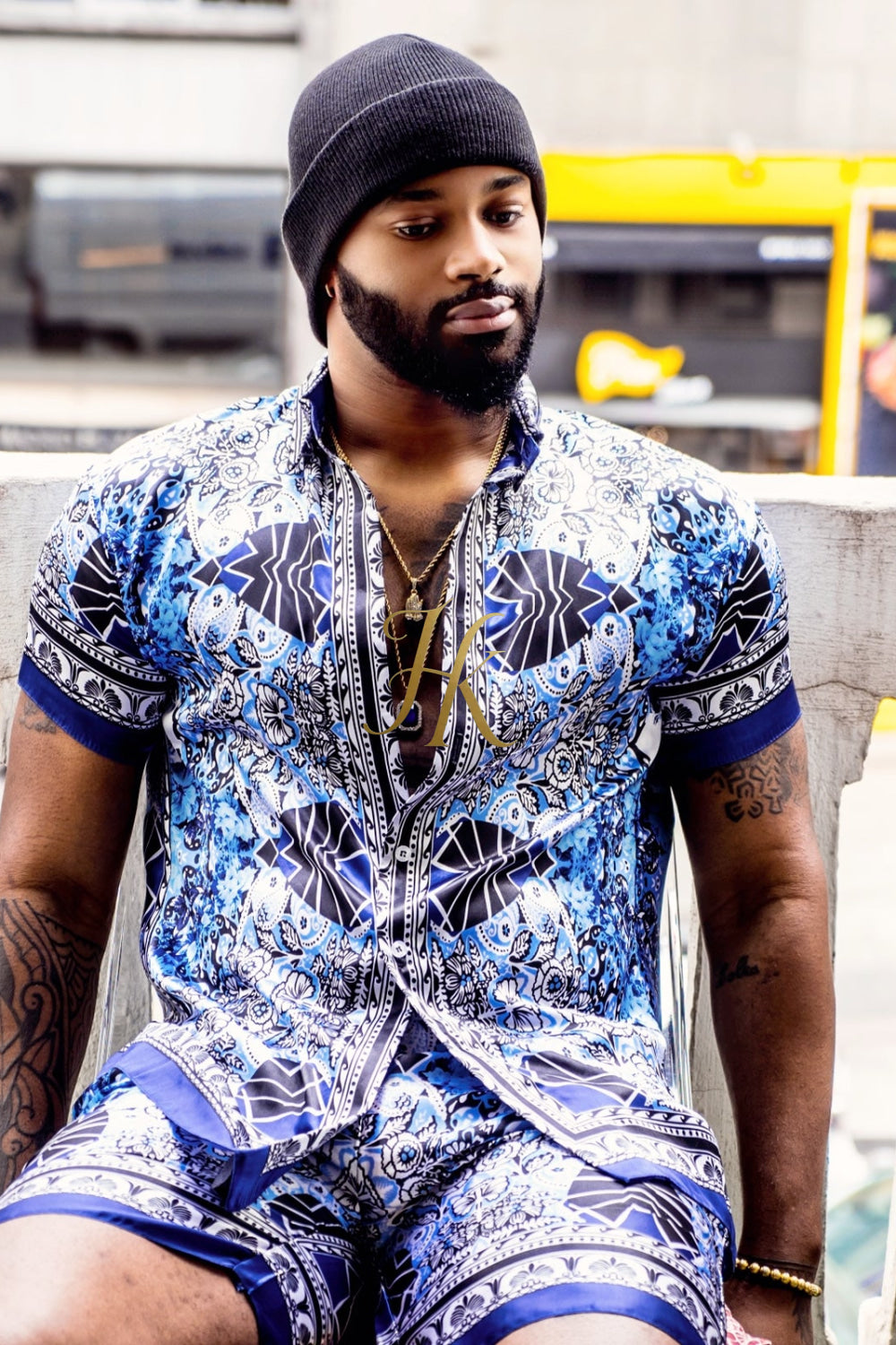 Mens Satin Silk Set 2Pcs