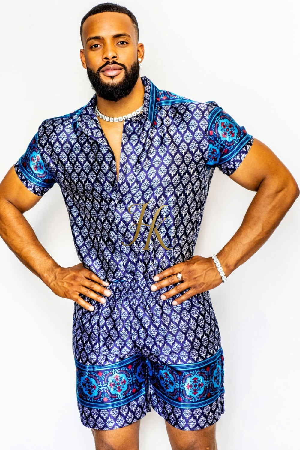 Mens Satin Silk Set 2Pcs