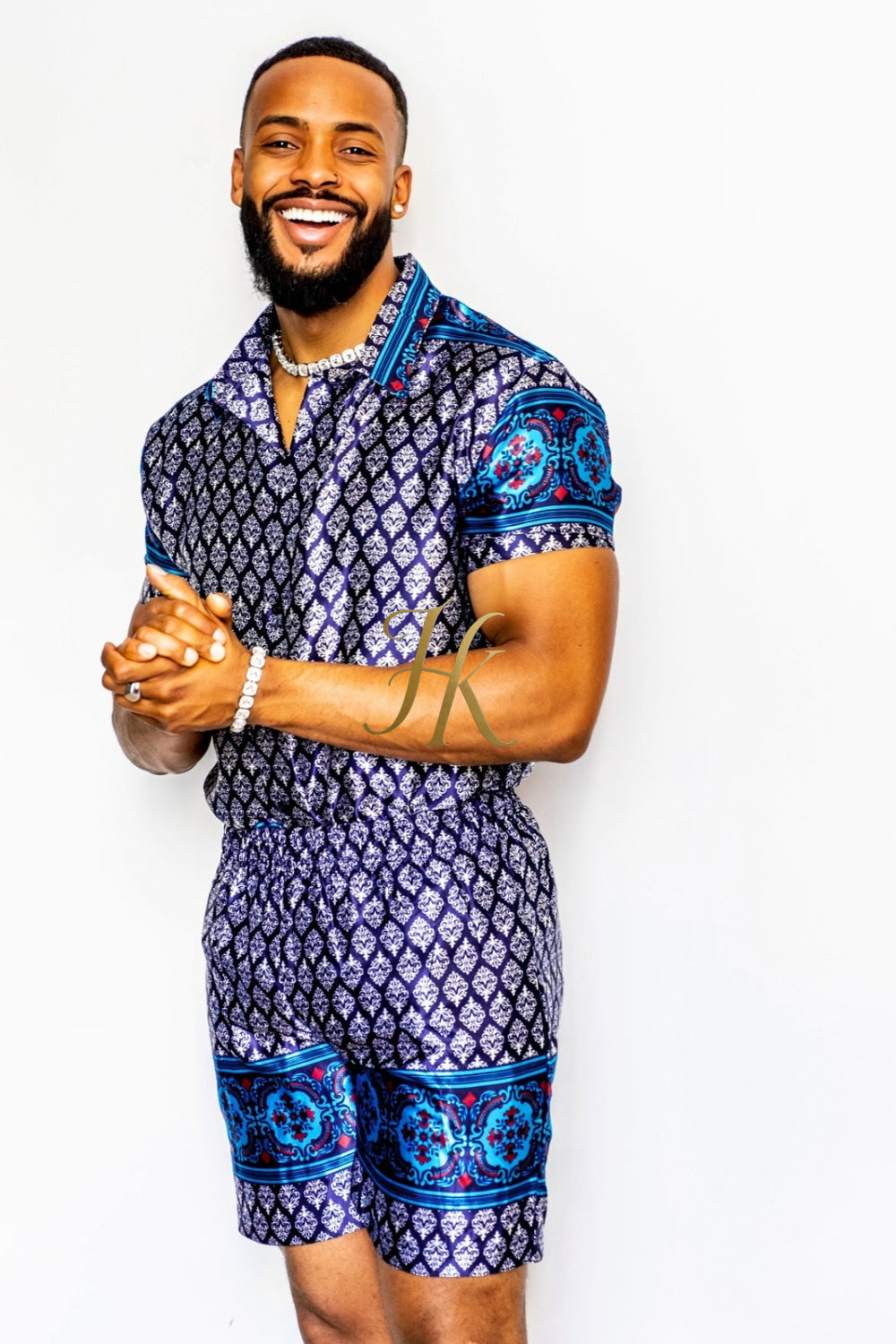 Mens Satin Silk Set 2Pcs