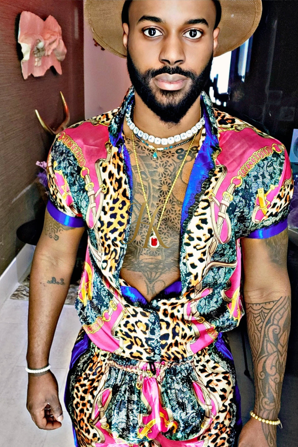 Barocco Silk Set Shirt+ Short