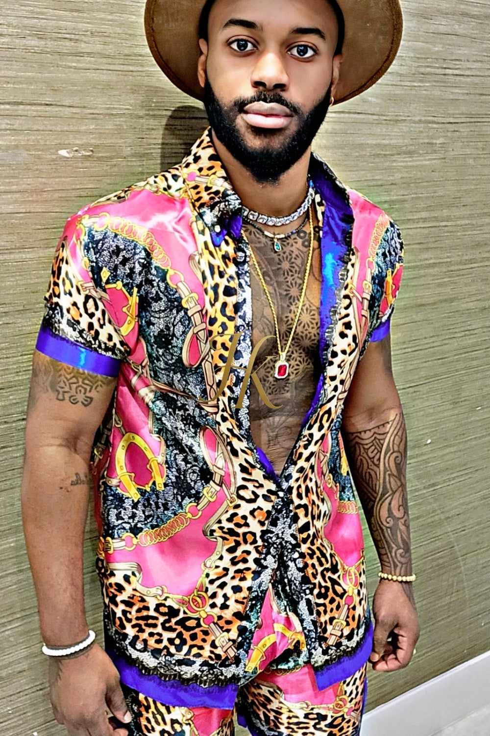 Barocco Silk Set Shirt+ Short