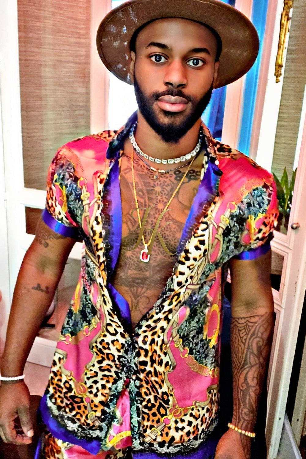 Barocco Silk Set Shirt+ Short