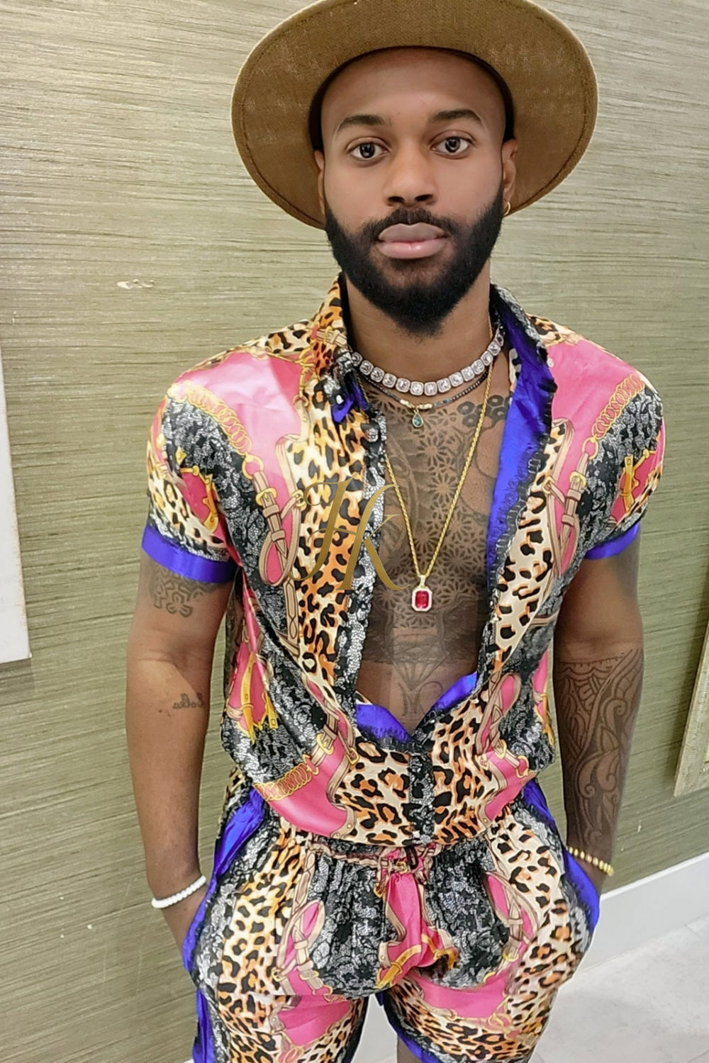 Barocco Silk Set Shirt+ Short