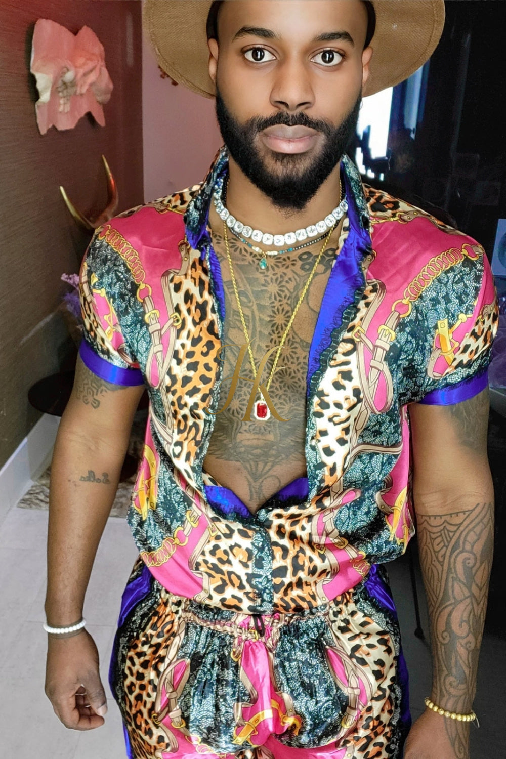 Barocco Silk Set Shirt+ Short