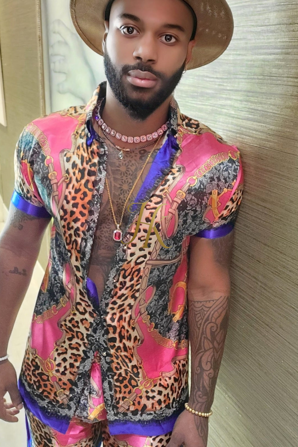 Barocco Silk Set Shirt+ Short