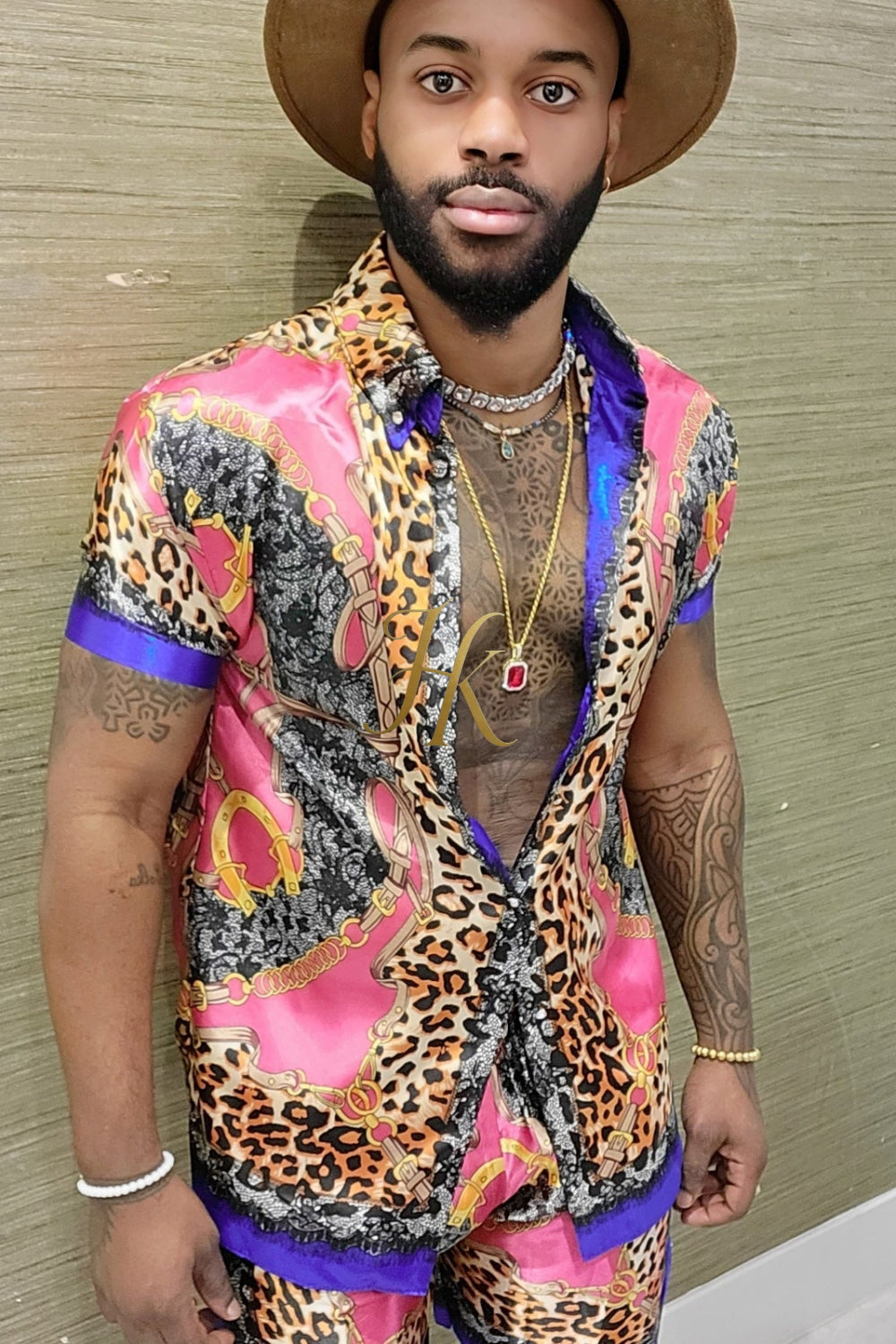 Barocco Silk Set Shirt+ Short