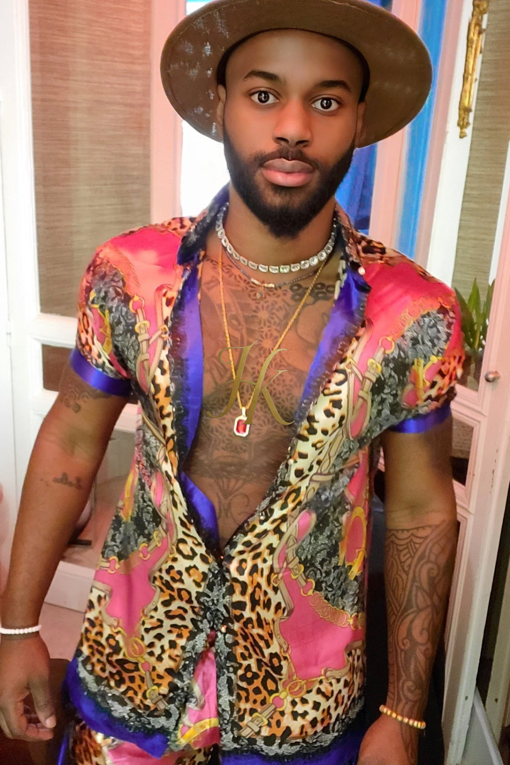Barocco Silk Set Shirt+ Short