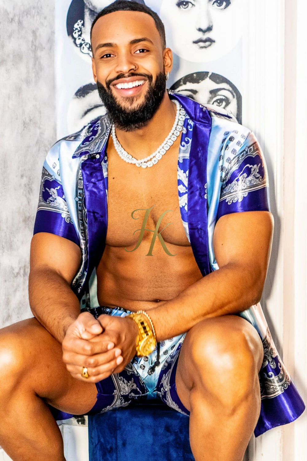 Mens Luxury Silk Dress Set Outfits