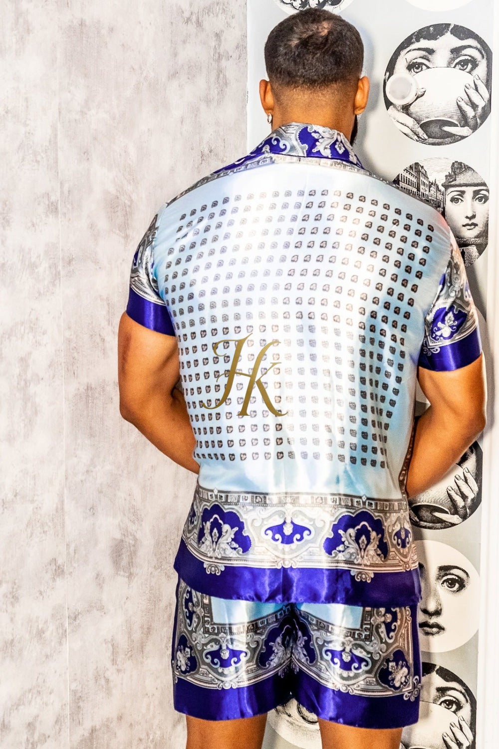 Mens Luxury Silk Dress Set Outfits