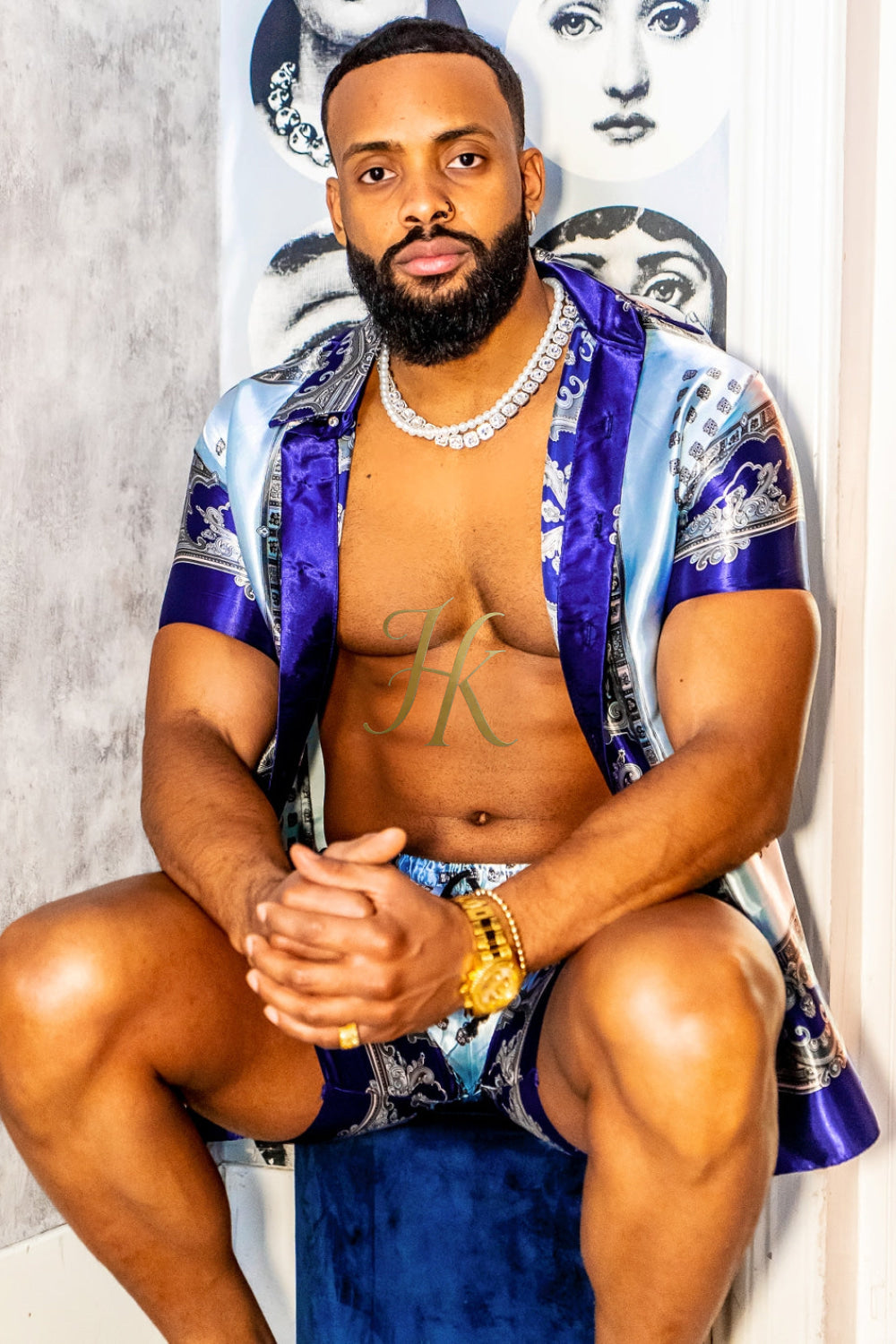 Mens Luxury Silk Dress Set Outfits